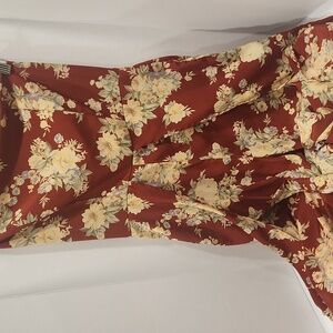 Sage Floral Jumpsuit - Red and Cream